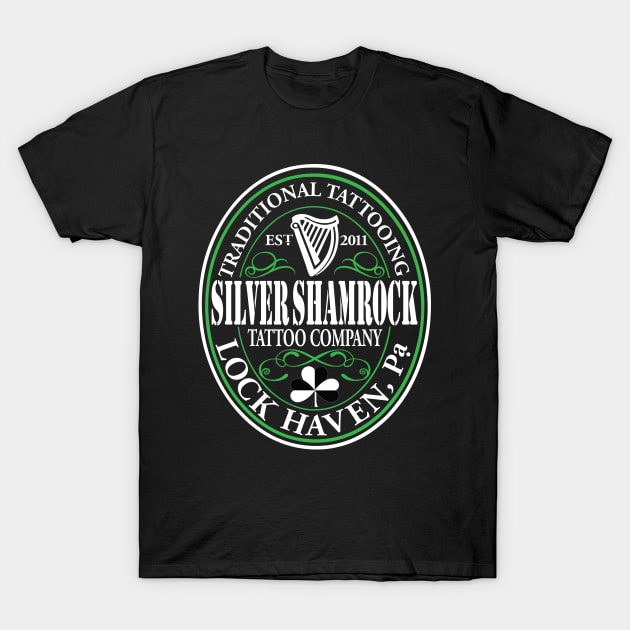 Silver Shamrock Tattoo Company Irish Stout Logo T-Shirt by Silver Shamrock Tattoo Company